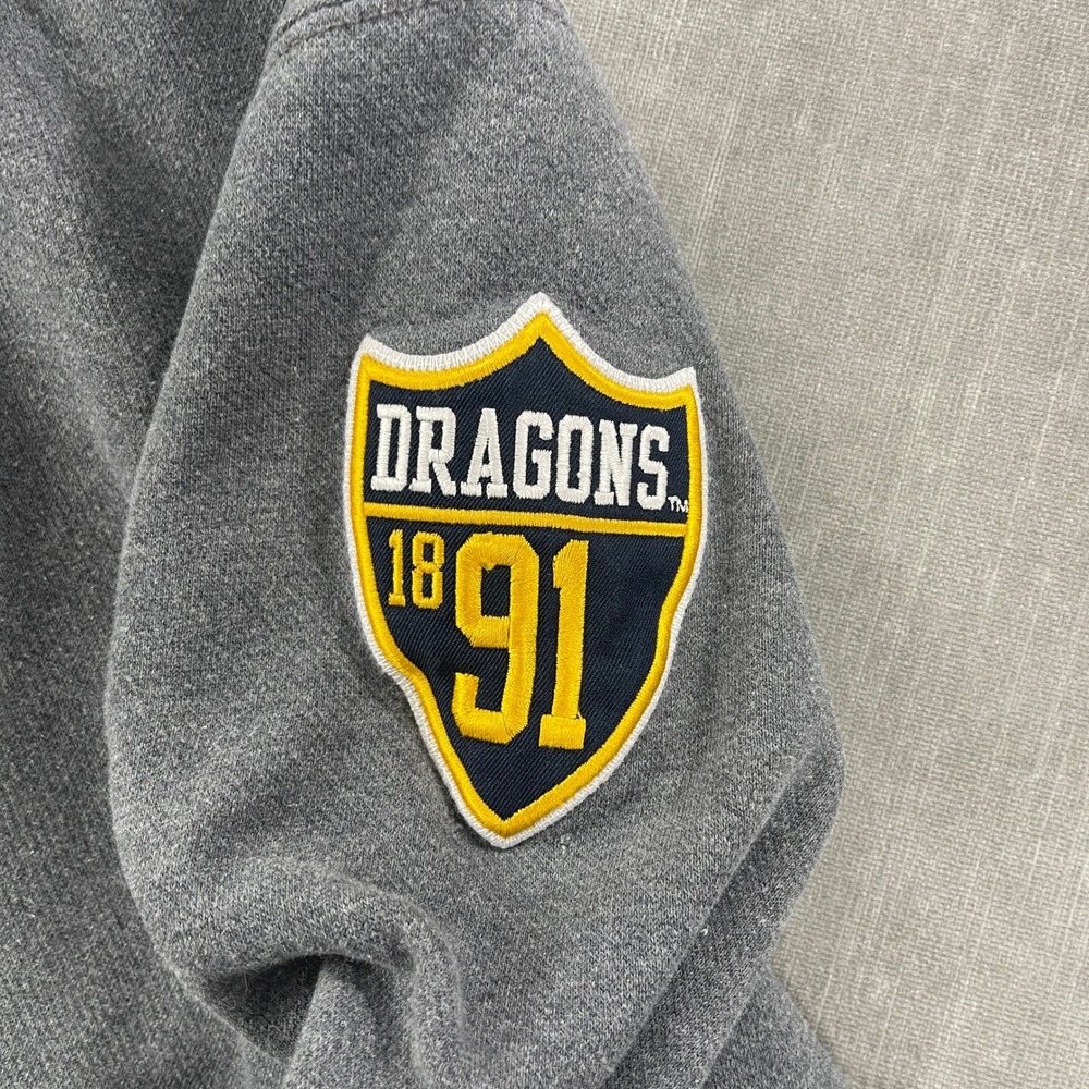 Drexel University Champion Mens Medium Gray Dragons Pullover Hoodie Sweatshirt - Picture 6 of 12